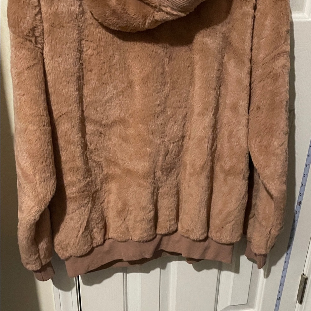 Easel Tan Fuzzy Hoodie Sweatshirt - Picture 7 of 13